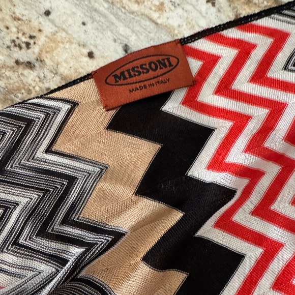 Missoni Zigzag Scarf in Silk Blend - Picture 1 of 5